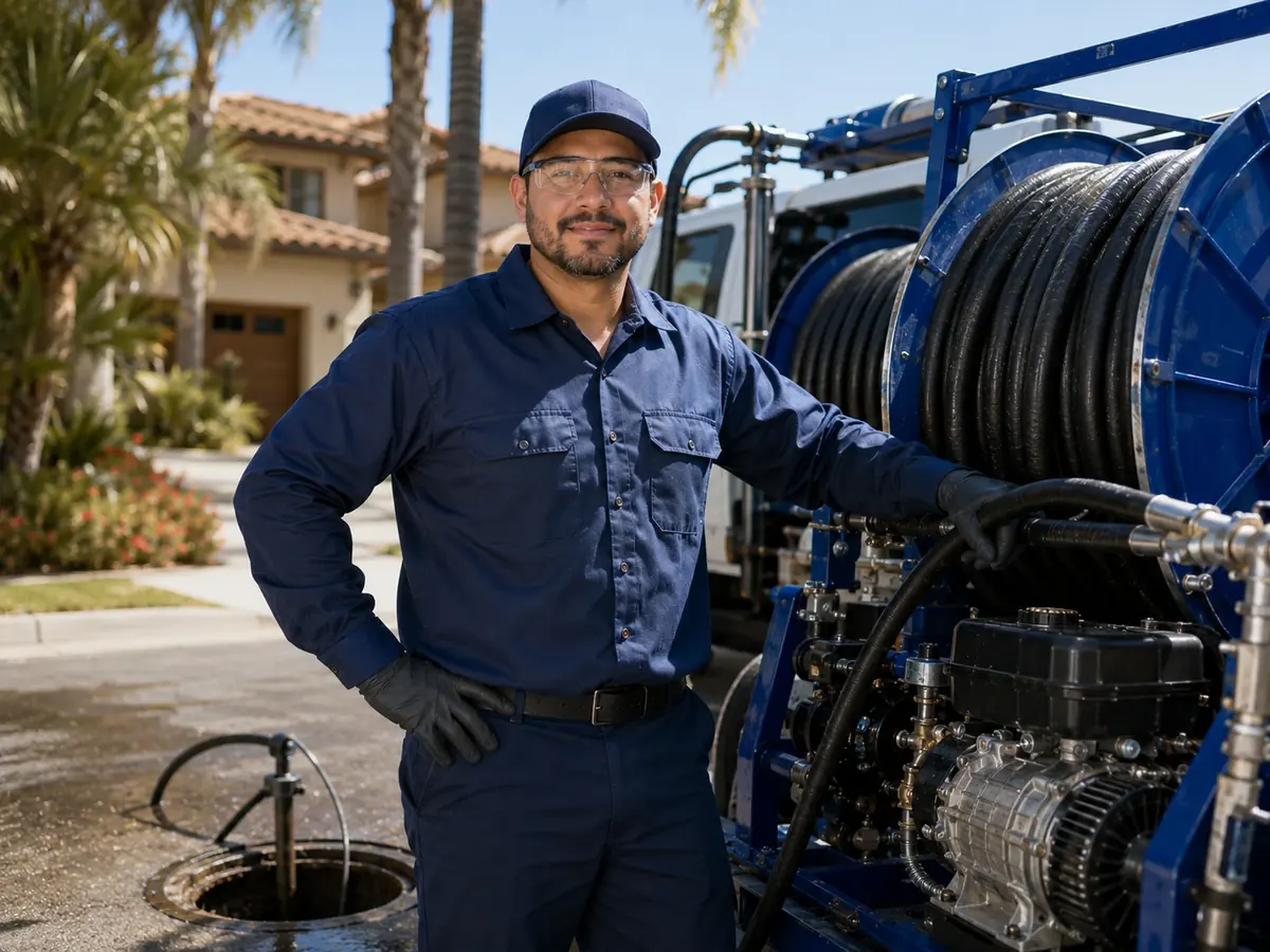Hydro jet sewer cleaning in El Cajon