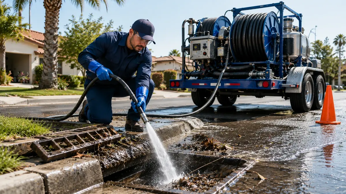 Storm Drain Hydro Jet Cleaning in El Cajon