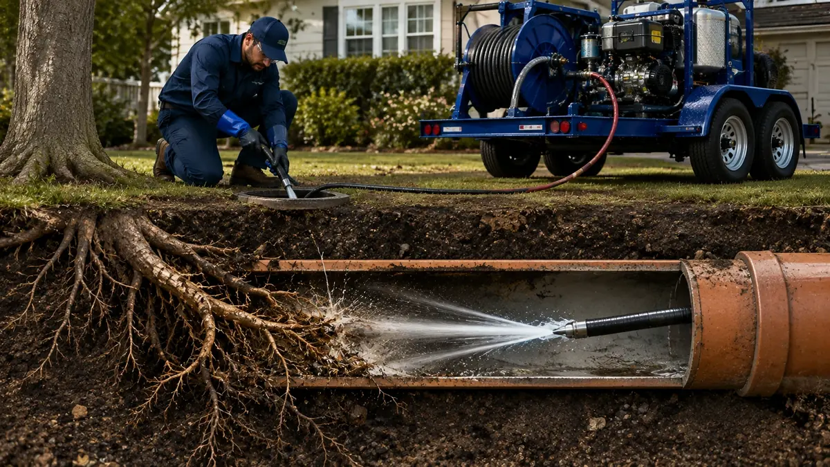 Tree Root Removal with Hydro Jetting in El Cajon